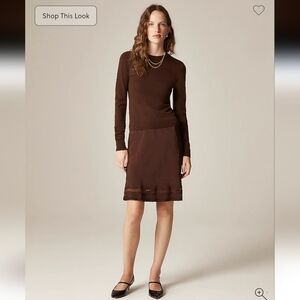 J. Crew Lace-trim Slip Skirt